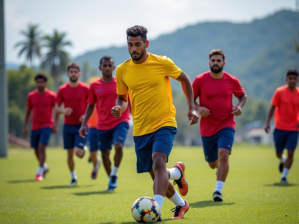 Equipo de fútbol amateur en Antioquia mejorando resistencia